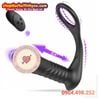 Máy rung thụt hậu môn hình dương vật màu đen ANALPLUG