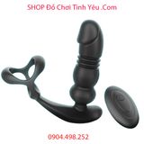  Máy Rung Thụt Hậu Môn Kèm Vòng Đeo Tinh Hoàn Điều Khiển Từ Xa 