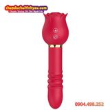  Máy Rung Thụt Hoa Hồng Hai Đầu Tích Hợp Bú Liếm Đa Điểm 
