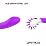  Máy Xoay Lưỡi Liếm 2 Đầu Kết Hợp Rung 12 Chế Độ SEXY TONGUE 