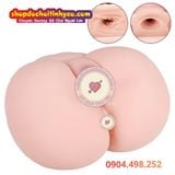  Mông âm đạo giả 4D silicone mềm mịn rung rên kẹp hút massage 