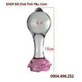  Nút Nhét Hậu Môn Thủy Tinh Hình Cầu Hoa Hồng Trong Suốt 