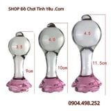  Nút Nhét Hậu Môn Thủy Tinh Hình Cầu Hoa Hồng Trong Suốt 