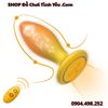 Nút Rung Hậu Môn Hai Lớp Màu Vàng Có Điều Khiển Bằng Remote