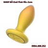 Nút Rung Hậu Môn Hai Lớp Màu Vàng Có Điều Khiển Bằng Remote
