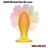  Nút Rung Hậu Môn Hai Lớp Màu Vàng Có Điều Khiển Bằng Remote 