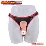  Quần Dây Da 3 Đầu Dương Vật Tháo Rời Có Rung Cực Mạnh Unisex 