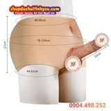  Quần Dương Vật Giả Silicone Rỗng Ruột Cạp Cao Thấp Cho Nam 