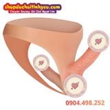  Quần Lót Silicon Liền Hai Đầu Dương Vật Giả Đặc Ruột Cho Les 
