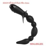 Que Rung Hậu Môn Cầm Tay 10 Tần Số Có Hạt Silicone Đầu Nhọn 