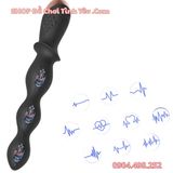  Que Rung Hậu Môn Cầm Tay 10 Tần Số Có Hạt Silicone Đầu Nhọn 