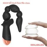  Que Rung Hậu Môn Cầm Tay 10 Tần Số Có Hạt Silicone Đầu Nhọn 