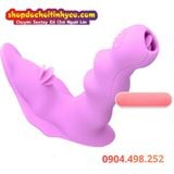  Sextoy Đeo Âm Đạo Gợn Sóng Rung Liếm Kép Có Điều Khiển App 
