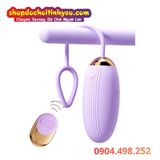  Trứng Rung 10 Chế Độ Có Vân Nổi Dài Ma Sát Điều Khiển Từ Xa 