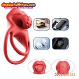  Vòng Đeo Dương Vật Khóa Tinh Kèm Đầu Lưỡi Rung Có Hạt Nổi 