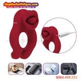  Vòng Đeo Dương Vật Khóa Tinh Rung Kép Có Đầu Lưỡi Liếm Âm Vật 