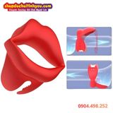  Vòng Rung Cu Hình Môi Có Gai Nổi Bao Bọc Kích Thích Bìu 