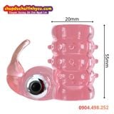  Vòng Rung Tai Thỏ Khóa Tinh Có Hạt Nổi Kích Thích Âm Vật 