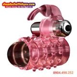  Vòng Rung Tai Thỏ Khóa Tinh Có Hạt Nổi Kích Thích Âm Vật 