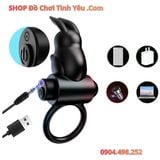  Vòng Rung Trì Hoãn Xuất Tinh Kèm Đầu Thỏ Kích Thích Hạt Đậu 