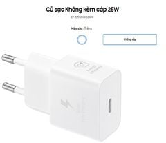 Củ sạc samsung 25w cho samsung galaxy Tab S10 Lite-Hàng chính hãng