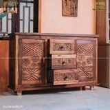 Tủ gỗ tàu thuyền điêu khắc đương đại