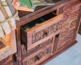 Tủ gỗ tàu thuyền điêu khắc đương đại