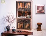 Tủ gỗ tàu thuyền decor