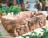 Khay - Chậu gỗ nu điêu khắc