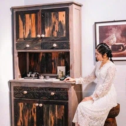 Tủ gỗ tàu thuyền decor
