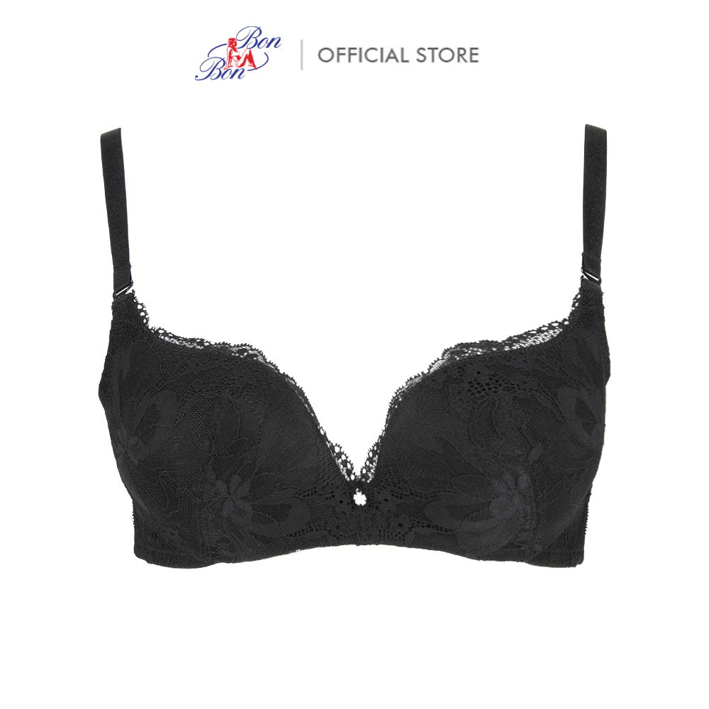  Áo lót mỏng ép, gọng dẻo, 3/4 full ren - BV35180 