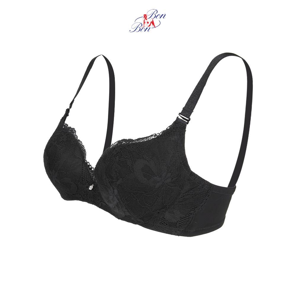  Áo lót mỏng ép, gọng dẻo, 3/4 full ren - BV35180 