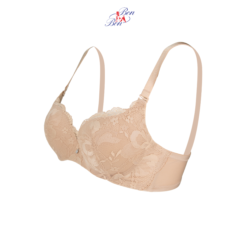  Áo lót mỏng ép, gọng dẻo, 3/4 full ren - BV35180 