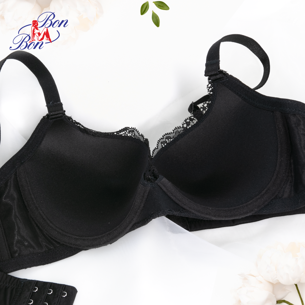  Áo lót mỏng ép, gọng dẻo, 3/4 full ren - BV35180 