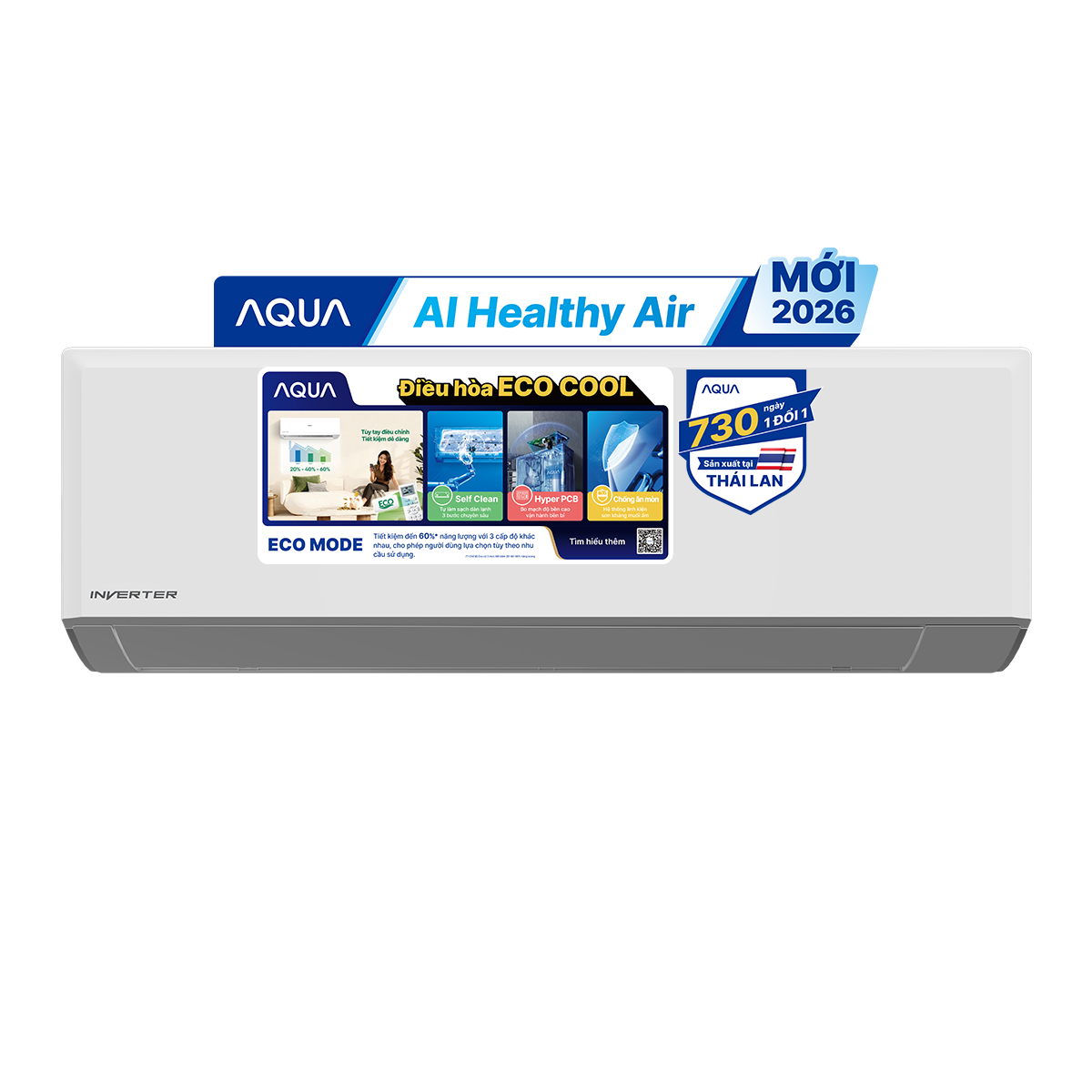 Máy lạnh Aqua Inverter 1.5 HP AQA-RV13EA