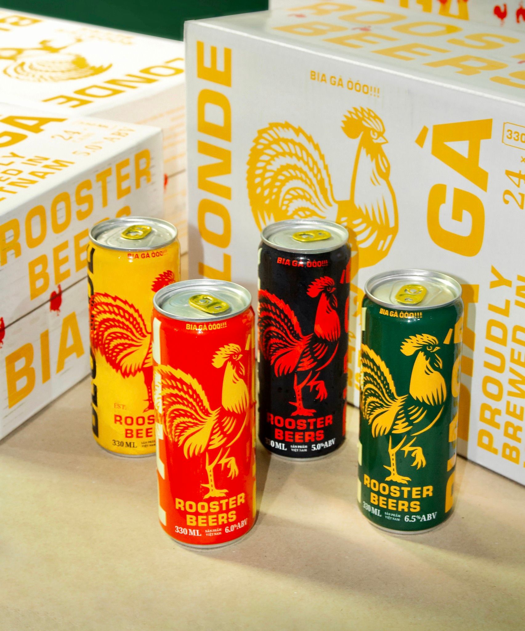  Rooster Beers Sleek can Mix 4 Loại - Lốc 4 Lon Sleek (330ml) 