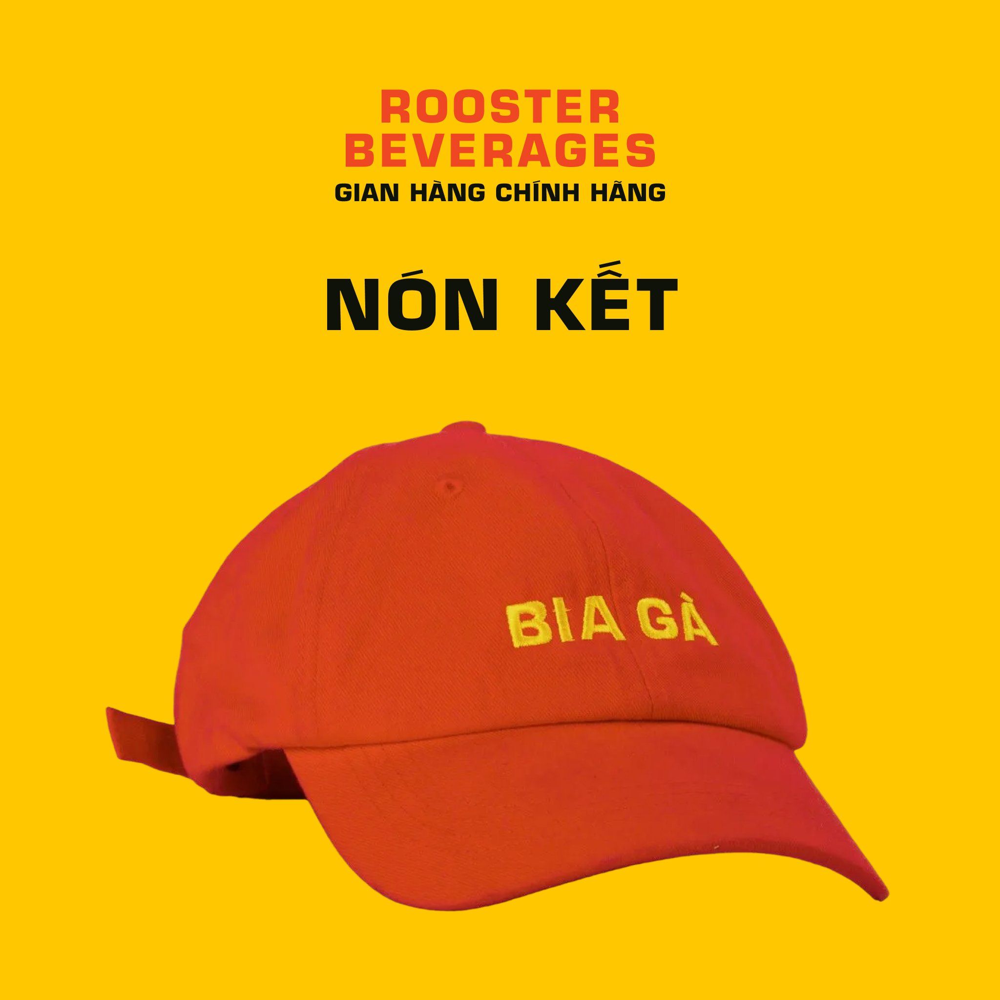  Nón Bia Gà màu Đỏ ( Rooster Cap Red) 