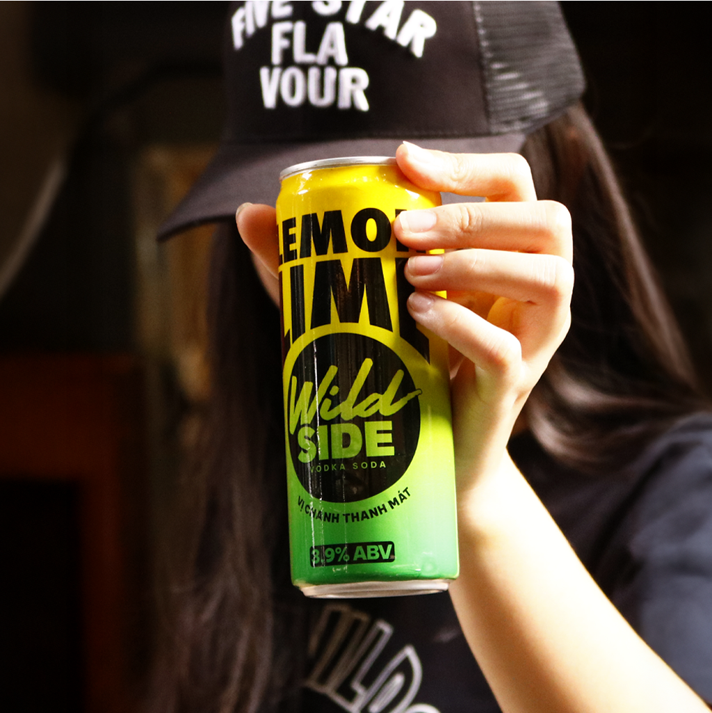  Wildside Vodka Soda Vị Chanh Thanh Mát | Thùng 12 Lon x 330ml – Độ cồn 3.9%  – Đồ uống có cồn nhẹ 
