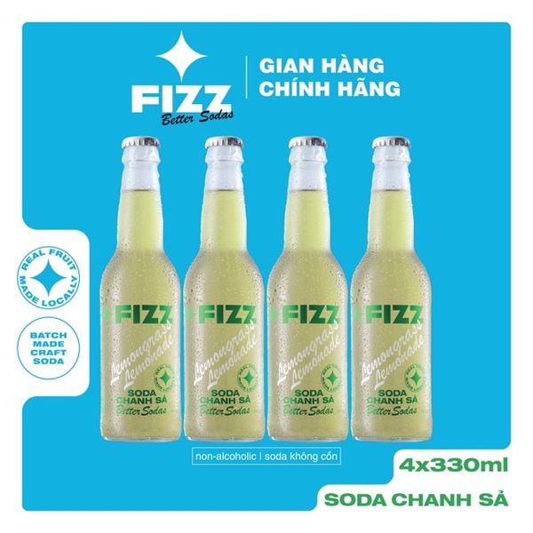  Fizz Soda Các Vị - Lốc 4 Chai 330ml (4 Bottles) 