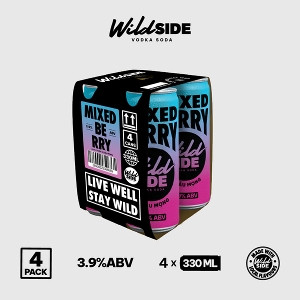  WildSide Vodka Soda 4 Lon - 4 Cans (330ml) 