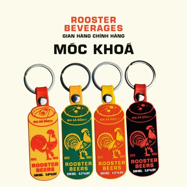  Móc khoá Rooster Beers hình lon bia - Rooster Can Keychains 