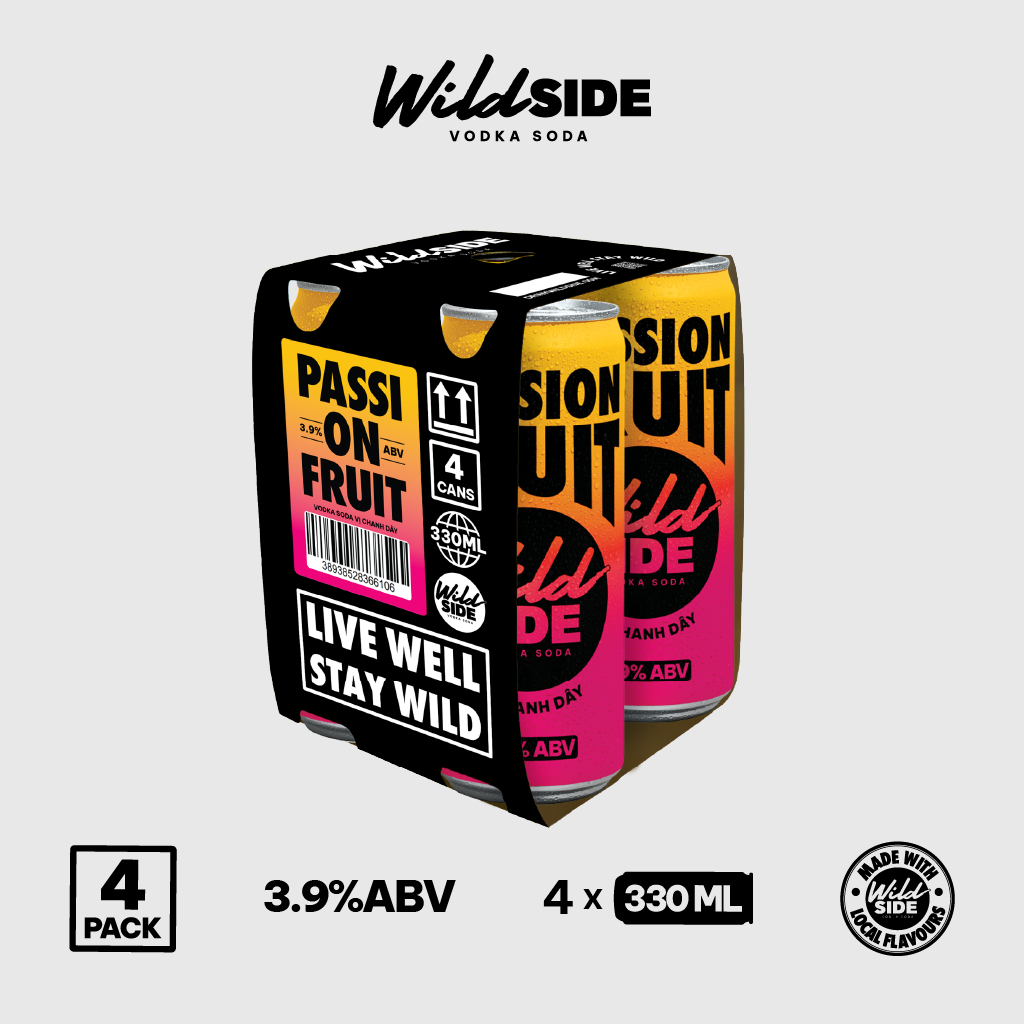  WildSide Vodka Soda 4 Lon - 4 Cans (330ml) 