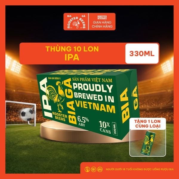  Rooster Beers IPA - Thùng 10 Lon Cao Sleek Can (330ml) 