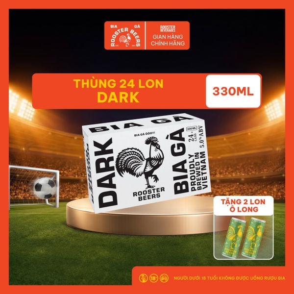  Rooster Beers Dark - Thùng 24 Lon Cao Sleek (330ml) 
