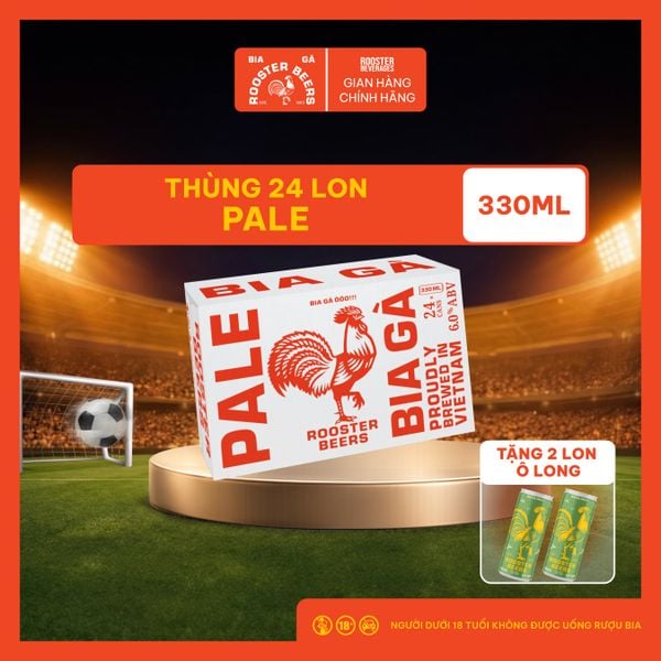  Rooster Beers Pale - Thùng 24 Lon Cao - Sleek Can (330ml) 