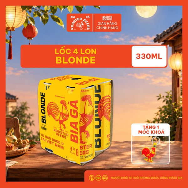  Rooster Beers set 4 Lon Các Loại - 4 Cans 