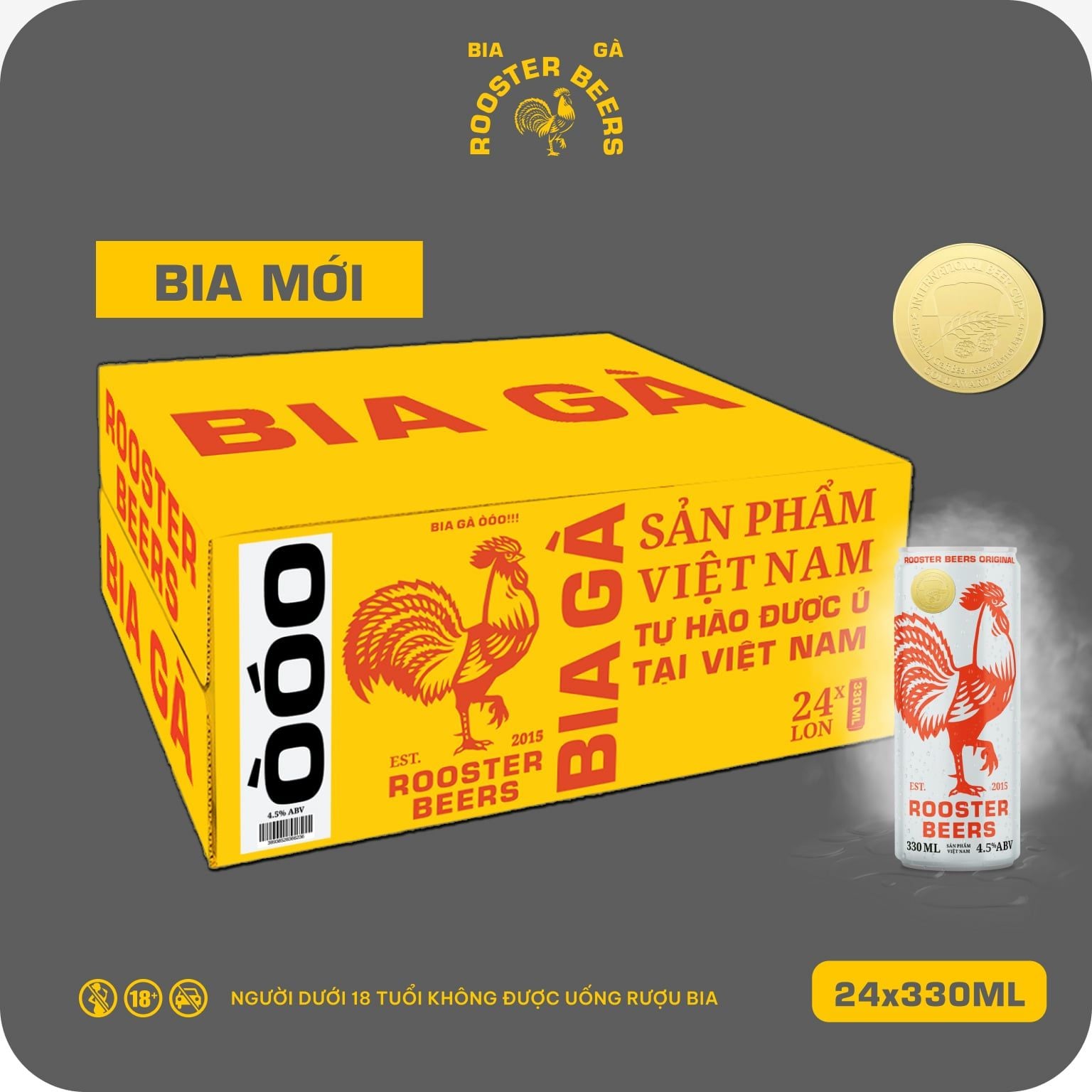  Rooster Beers ÒÓO - Thùng 24 Lon Cao 