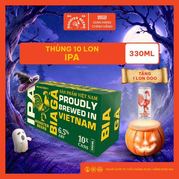  Rooster Beers IPA - Thùng 10 Lon Cao Sleek Can (330ml) 