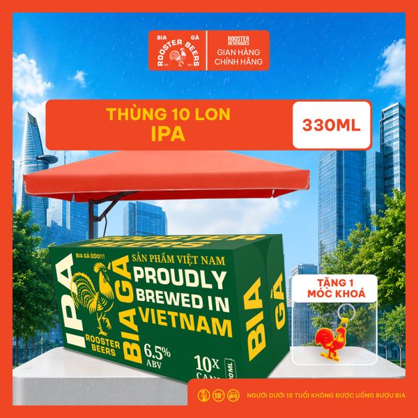  Rooster Beers IPA - Thùng 10 Lon Cao Sleek Can (330ml) 