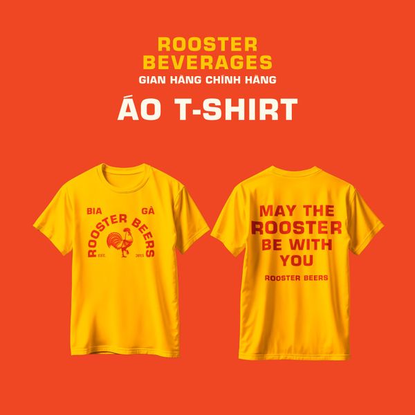  Áo Bia Gà màu Vàng (Rooster Yellow T-Shirt) 